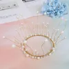 Autres fournitures de fête de fête brillante à la main perle princesse couronne coiffure gâteau décoration de mariage mariée et le marié joyeux anniversaire H