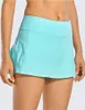 Lu-07 Saias de Tênis Plissadas Roupas de Ioga Saia Roupas de Ginástica Feminina Running Fi Golfe Roupa Interior Calças Shorts Esportes Curto Cintura Traseira Respirável design885yy