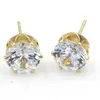 Studoor oorbellen Groothandel mode Ronde Favoriete ontwerp 8mm Goud Goud Verzilde bezaaid Candy Crystals Diamond Stud Earring voor vrouwen