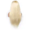 Allove body wave 30inch transparent spets 13x1 mänskligt hår spetsar front peruker blond färg 613 peruansk rak2588