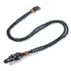 Favor Hand-woven Necklace Wax Line Cord Woven Pendants DIY Jewelry Crafts with Wooden Beads Women Neck Decoration 8 Colors F0125