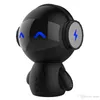 Mini-Alto-falantes de Bluetooth sem fio de robô com suporte de banco de potência TF AUX Portable MP3 Música Música Player Loudspeaker Box