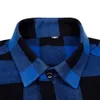100％コットンフランネルシャツの男性スリムフィット格子縞のカジュアルシャツ長袖冬の男性シャツlj200925