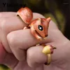 Cluster Rings Yidensy 3Pcs/Set Arrival Adjustable Cute Squirrel Ring Tiny Animal Enamel Women Jewelry Anillos Bijoux1