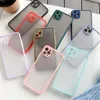 TPU Proctective Phone Cases Transparent Fine Hole Contrast Frosted Phone Case för 12 Mini 12 Pro Max Support med OPP Bag