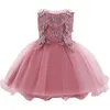 Été bébé fille vêtements princesse robe de nouveau-né pour fille robe de mariée de fête infantile 1 an anniversaire fille tutu robe de baptême LJ201221