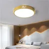 New Nordic led ceiling lamp creative round bedroom oak ceiling lamps simple study living room chandelier lighting