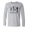 Ny Höst och Vinter Mode Frisör T-shirt Män Långärmad Bomull Barber Vapen T-shirt Toppar Saxar Tshirt Moresize 201203