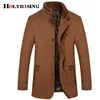 Holyring Men Homens de lã Coats Moda Business sobretudo casaco quente para homens Inverno lazer casaco masculino de luxo de luxo de luxo de luxo 18937 5 lj201106