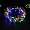 Blinkende LED-Schnüre, leuchtende Blumenkrone, Stirnbänder, Licht, Party, Rave, Blumen-Haargirlande, leuchtender Kranz, Hochzeit, Blumengeschenk