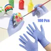 Children's Mittens 100 Pcs Kids Disposable Nitrile Rubber Gloves Crafting Painting Household Cooking Cleaning Universal For 4-12 Years Old X