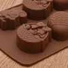 8 Grid Pâques Moule de silicone Moules Fondant Moules 3D Diy Bunny Pâques Formes d'oeuf de Pâques au chocolat et de gâteau de bonbons SN3350