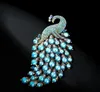 Pins Brooches Fashionable And Colorful Peacock Animal High-Quality Metal Crystal Brooch Gives Women Charm Exquisite Banquet Accessories Kirk