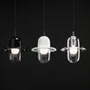 Creative UFO Small Pendant Lights Designer Nordic Personality Dining Room Bar Bedside Glass Hanging Lamp Postmodern Art Decor Lighting E27