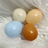 133PCS Coffee Blue Balon Arch Zestaw Garland Skin Macaron Brown Balloons Baby Shower Anniversary Party Deco 220217