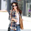 Brand Winter Warm Women Plus Velvet Thicke Plaid Shirt Style Coat Jacket Kläder Toppar Kvinna Casual Outerwear 211223