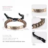 Dumb Black Handmade Géométrique Strand ID Bracelets Bracelets pour Femmes Corde Alliage Perles Réglable Bijoux Y200323