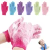 Éponges Gants de bain main opp emballage serviettes exfoliant hydratant gommage boue, dos frottant double face spa massage soins du corps indépendant