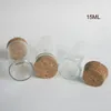 1000 x 15 ml Récipient en verre vide avec liège en bois 15 cc Bouché Tube Échantillon Flacon 27 * 50 mm Bouteille de récipients transparents