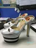 Дизайнерские летние сандалии на высоком каблуке, женские шипованные заклепки, шипованные, с одним ремнем, на платформе, Т-образные туфли, гладиаторская обувь