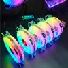 Fãs Coolings 12cm Silent Symphony Luminous Crystal Clear Computer Cooling Fan RGB Case4557606