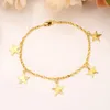 girls Bangle Women 18 k Fine Gold GF butterfly star dragonfly fish pearl Bracelets Jewelry Hand Chain kids sundry pendant pick