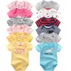 Baby clothes sets short sleeve baby rompers Fashion born Jumpsuits infant baby girl outfit Roupas de bebe clothing LJ201223