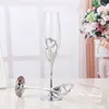 2PCSSet Crystal Champagne Glass Wedding Toasting Flutes Drink Cup feest Huwelijk Wijndecoratie Cups voor feestjes Geschenkdoos Y200106