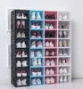 Zagęścić plastikowe pudełka na buty przezroczyste pudełko do przechowywania przezroczyste pudełko Przezroczyste Flip Candy Kolor Organizator dla mężczyzn WomenA336654865