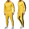 Moda Sweatsuit Eşofman Hoodie Tişörtü Siyah Beyaz Sonbahar Kış Jogger Spor Takım Elbise Erkek Ter Eşler Seti Artı Boyutu M-2XL