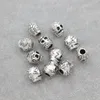 Lega Skull Spacer Mummia Perline Foro Grande Perline 12x9.5mm Tibet Argento Fit Braccialetto Europeo L1267 64 pz/lotto