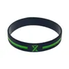 100 PCS Ligne avec Cancer Ruban Bracelet En Silicone Taille Adulte Logo Rempli D'encre Flexible Et Forte