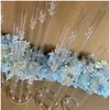 Decoratieve bruiloft ceremonie gebruikt acryl kristal gebeurtenis backdrop boog display stand toneel decor senyu442