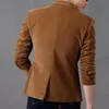 Erkekler Takım Elbise Blazers 2021 Lüks Erkekler Blazer Bahar Moda Marka Yüksek Kalite Pamuk Slim Fit Suit Terno Masculino Corduroy Hombre 3XL