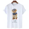 24 nuevas camisetas de camiseta de camiseta de oso pequeño camisetas de oso para hombres camiseta de polo para mujer, hombre estampado de oso estampado, camiseta casual de manga corta de lujo 3116