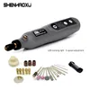 Mini Electric Grinder Set Cordless Drill Rotary Tool Wood Carving Pen For Milling Engraving 3.6V USB Charger LED Working Light 201225