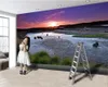 生活3D壁紙ロマンチックな風景3D壁画壁紙美しい夕日の風景カスタム3D写真の壁紙