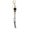 Neue Muttertag Geschenk Anhänger Mama Armband Keychain Leopard Print Silikon Bead Keychain Mode Tasche Anhänger XY601