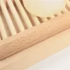 Originalité porte-savon plateau de stockage boîte de rangement plats double bricolage deux couches pont femme femme fournitures de mode support en bois baignoire