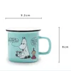 3 couleurs dessin animé tasse en céramique 300ML étudiant lait tasse à café avec poignée rétro imitation émail tasses bureau maison drôle tasses d'eau 220311