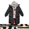 Veste pour garçons Marque Vestes d'hiver à capuche Graffiti Camouflage Parkas pour adolescents garçons épais long manteau enfants vêtements LJ201128