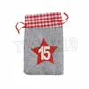 Arbre suspendu petit sac en tissu sac de Noël calendrier de l'avent sac cadeau décorations de Noël aimées par les enfants T2I51684