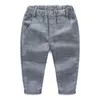 Spring herfst Europa 3-12T jaar Tienerstudent Solid kleur elastische broek Kinderbroek Baby Kids Boys School Style Long Pants LJ201127