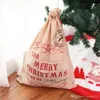 Рождественские письма напечатанные подарочные сумки Santa Sack Drawstring Bag рождественские сумки Santa Santa крытые рождественские украшения Организатор 67 * 48см WDH0243