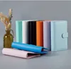 A6 PU Leather Notepads Binder Refillable 6 Round Ring Binder Cover for Filler Paper Files with Magnetic Buckle