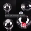 Lâmpada LED Garrafa de água de plástico Garrafas de suco de leite à prova de vazamento Copo de bebida à prova de vazamento com tampa Creative Drinkware Atacado WVT0435