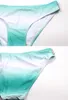 2021 heißer Blau Grün Farbverlauf Rampe Farbe Bikini Sexy Frauen Badeanzüge Shell Bh Perle 2PC Neckholder Bikini Set