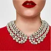 3 couleurs nouvelle tendance déclaration bijoux Simulatedpearl tour de cou filles gros bavoir collier de haute qualité pour les femmes entières F100308860116