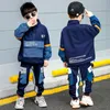 2019 Autumn New Fashion Children Boy Casual Clothing Set Kid Big Pocket Tracksuit PulloverPant 2Pcs Clothes Sets for Boys 410T9385806