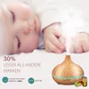 Aroma Diffuser Humidifier Oil Fragrances Ultrasonic Fragrance Humidifier Wood Grain LED Portable for Babies Kids House Yoga Y200416